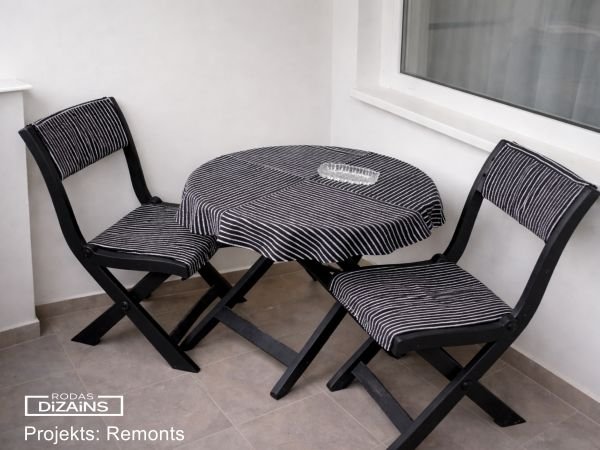 Lodžija pēc remonta 119. sērijā Rīgā