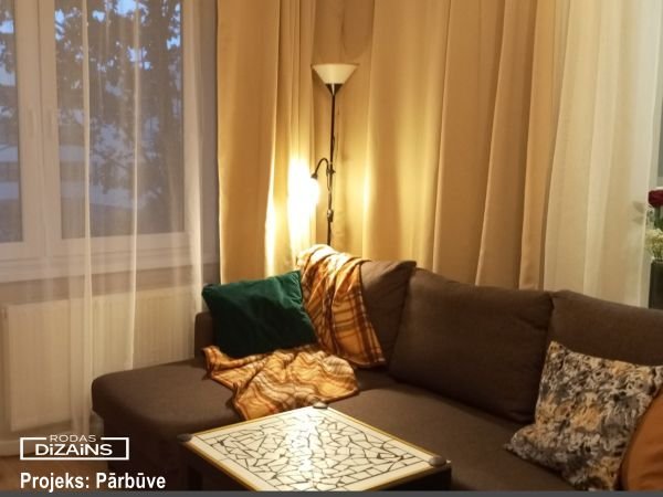 Viesistaba 119. sērijā pēc remonta, Rīgā