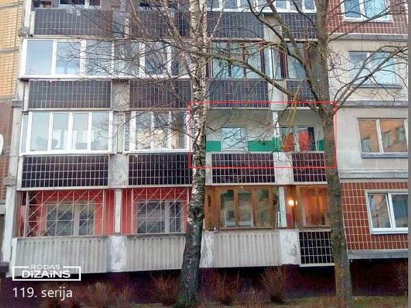 Жилая зона с мебелью в 1-комнатной квартире 119 серии после перепланировки – RODAS DiZAiNS