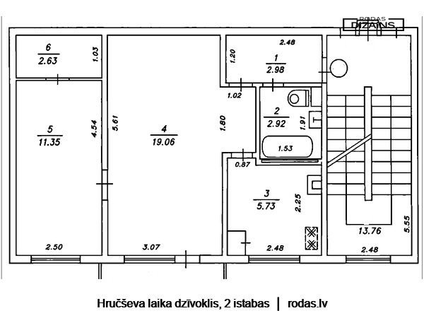 hruscova-laika-2-istabu-dzivokla-plans-riga-rodas-A-L-01