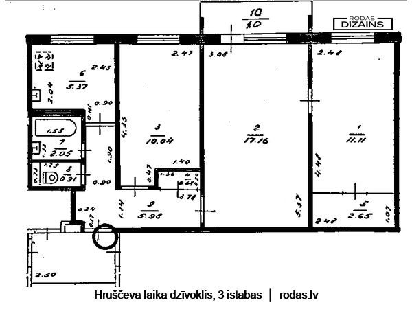 hruscova-laika-3-istabu-dzivokla-plans-riga-rodas-A-L-01